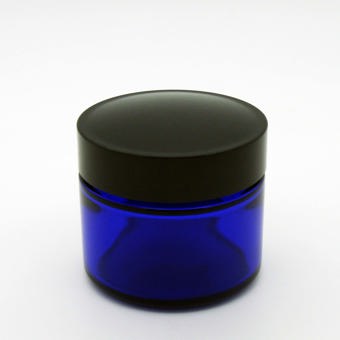 Blue Cobalt Glass Ointment Jar 50 grams